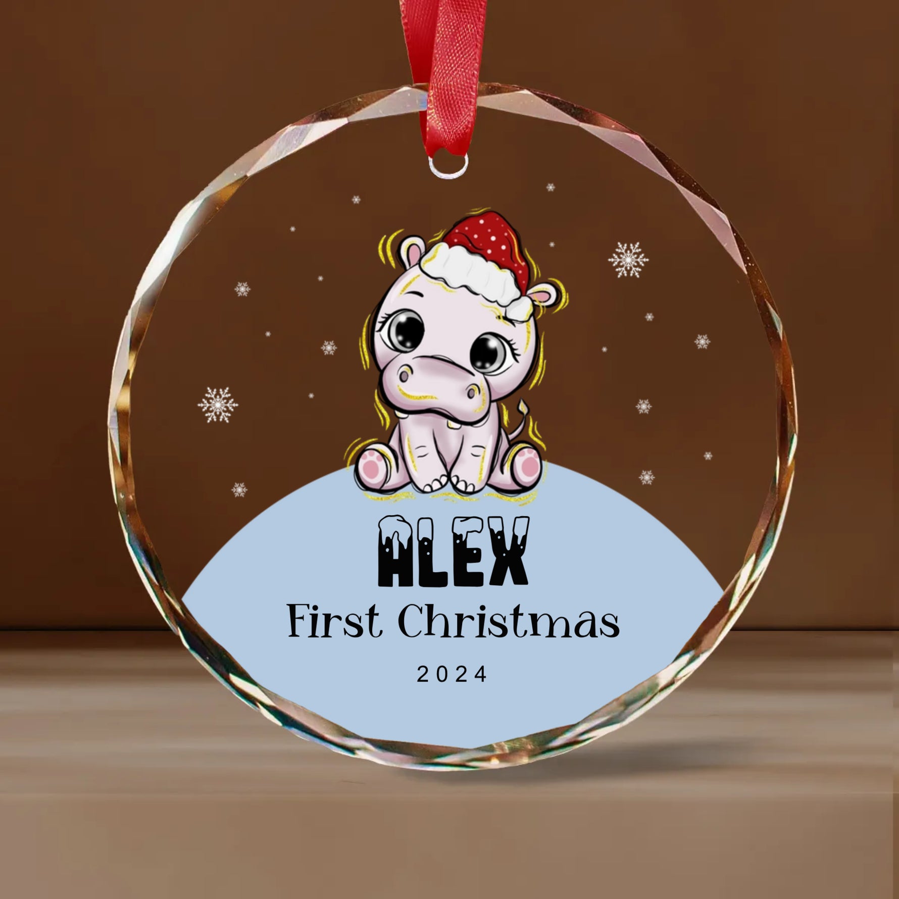 First Christmas Baby Animal Glass Ornaments -  Christmas Ornaments