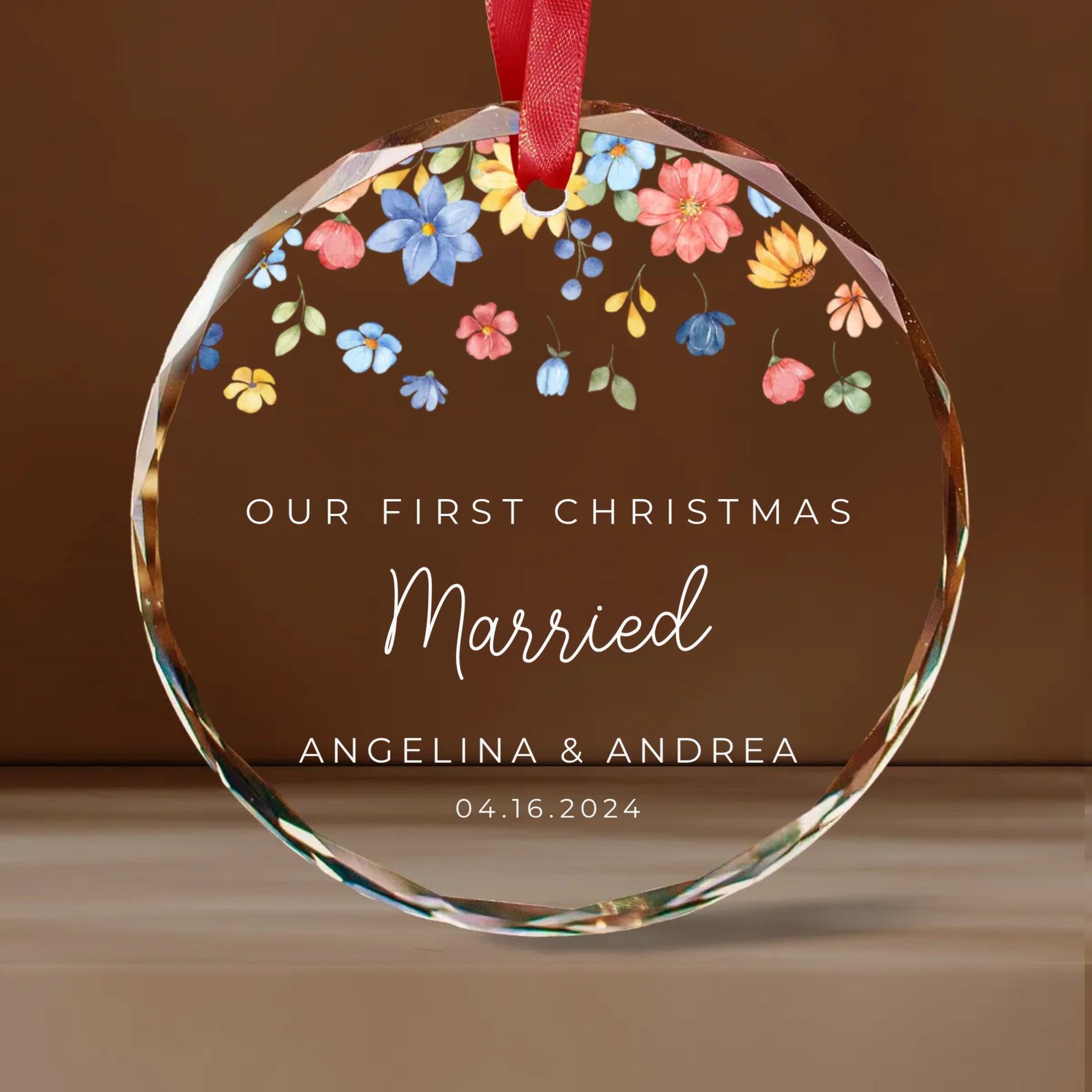 Our First Christmas Married, Engaged, Together Glass Ornaments -  Christmas Ornaments