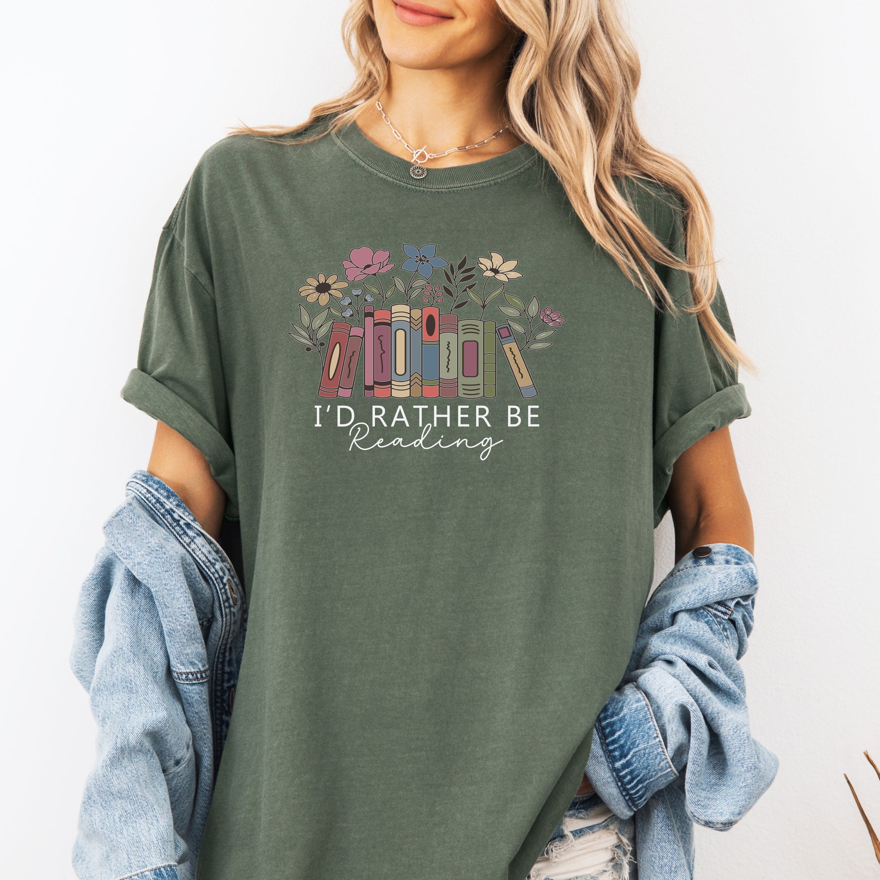 I'd Rather Be Reading Shirt, Book Lover T-Shirt, Bookish Shirt -  T-Shirt