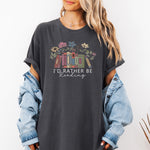 I'd Rather Be Reading Shirt, Book Lover T-Shirt, Bookish Shirt -  T-Shirt Personalize Print