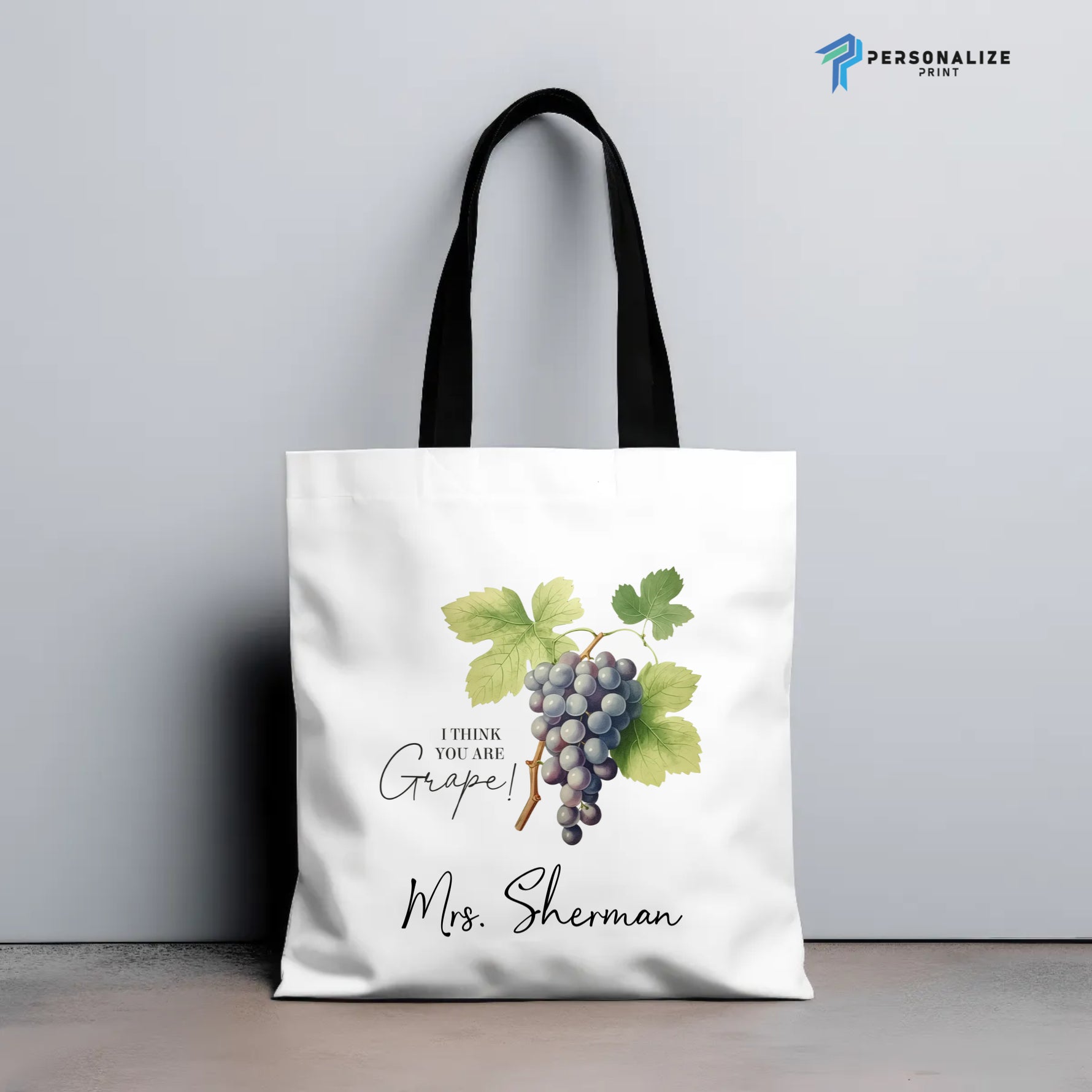 Personalised Vintage Fruit Custom Name Tote Bag Teacher -  Tote Bag AOP