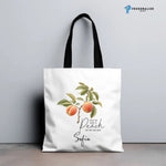 Personalised Vintage Fruit Custom Name Tote Bag Teacher -  Tote Bag AOP Personalize Print