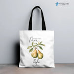 Personalised Vintage Fruit Custom Name Tote Bag Teacher -  Tote Bag AOP Personalize Print