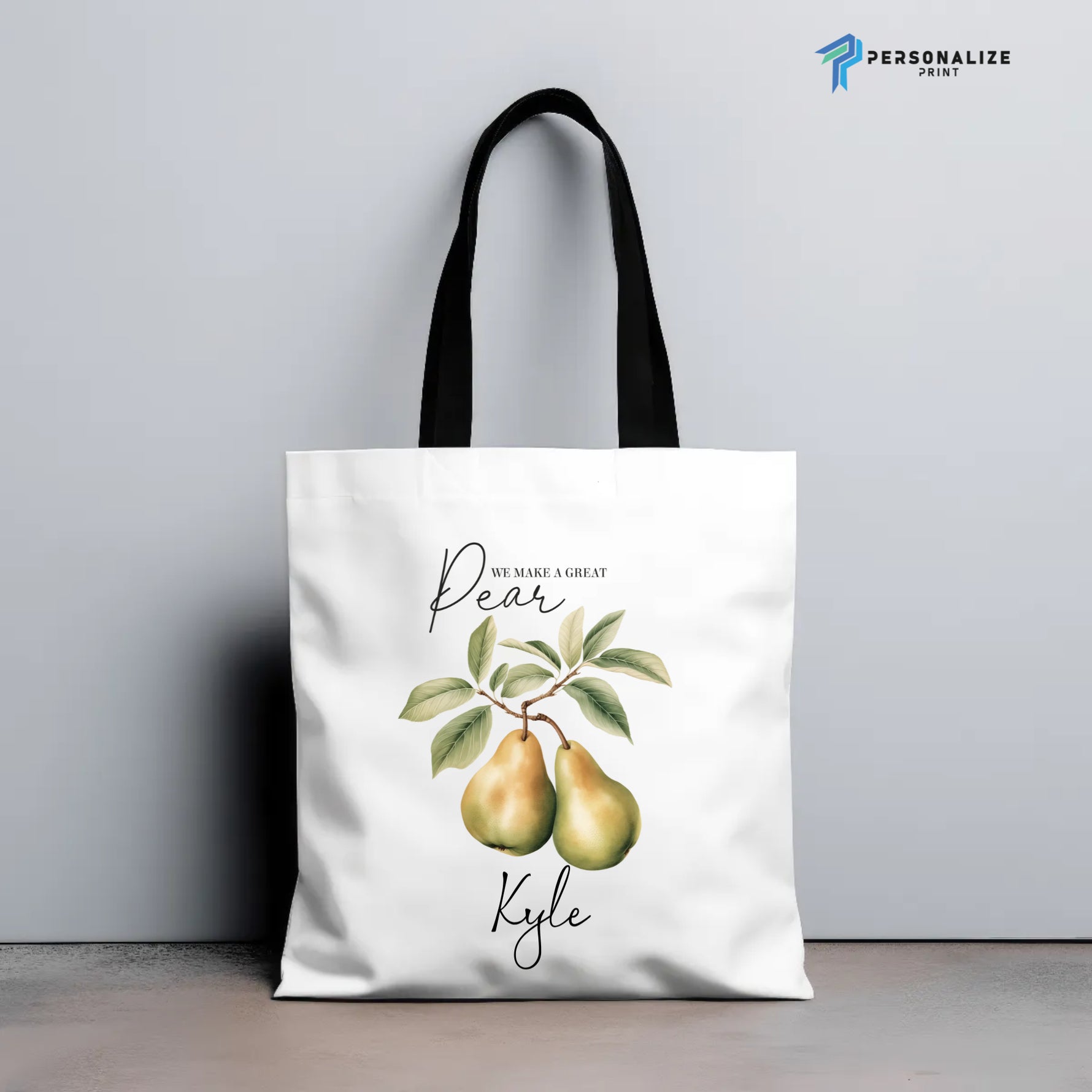 Personalised Vintage Fruit Custom Name Tote Bag Teacher -  Tote Bag AOP