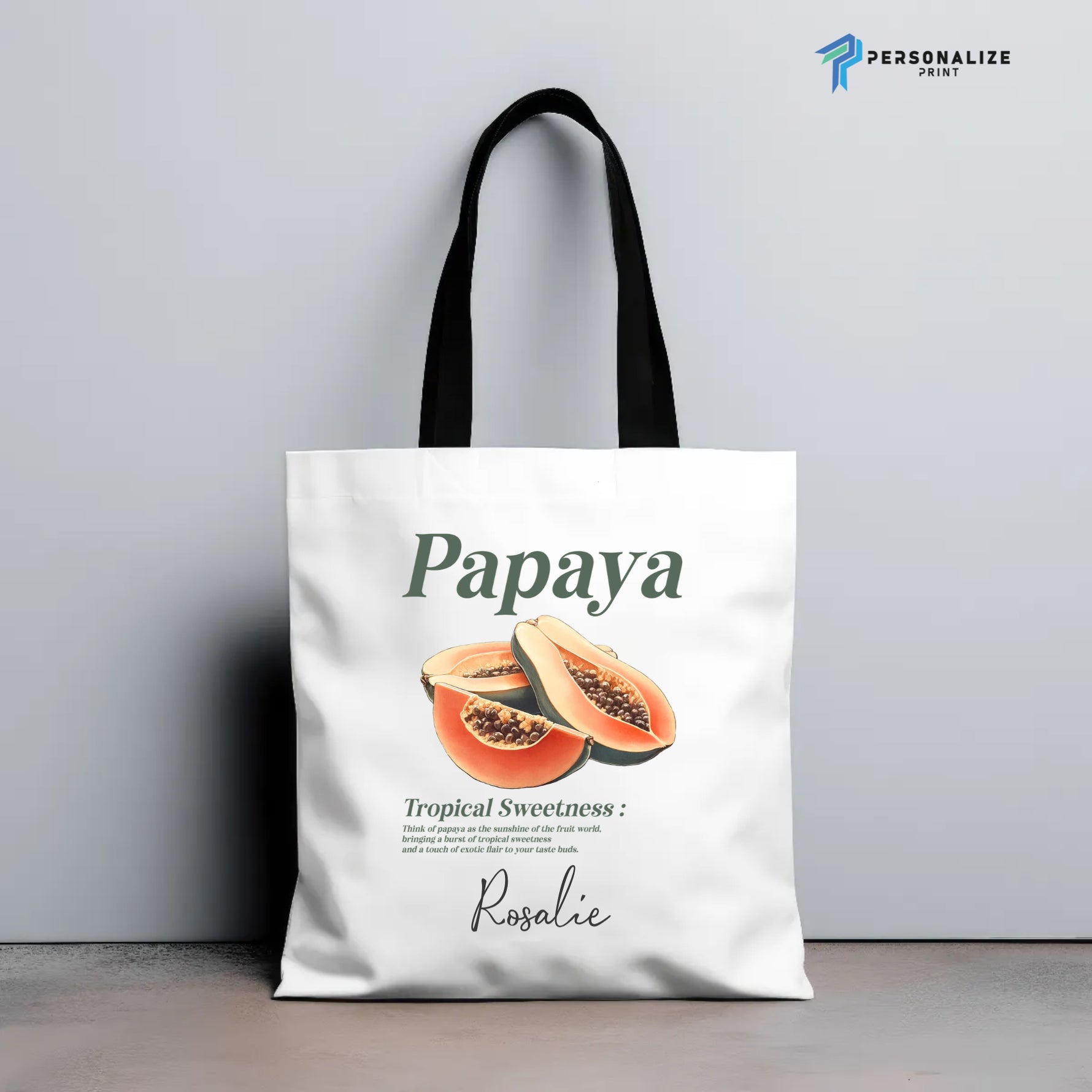 Personalized Fruit Design Add Name Tote Bag, Custom Name Tote Bag -  Tote Bag AOP