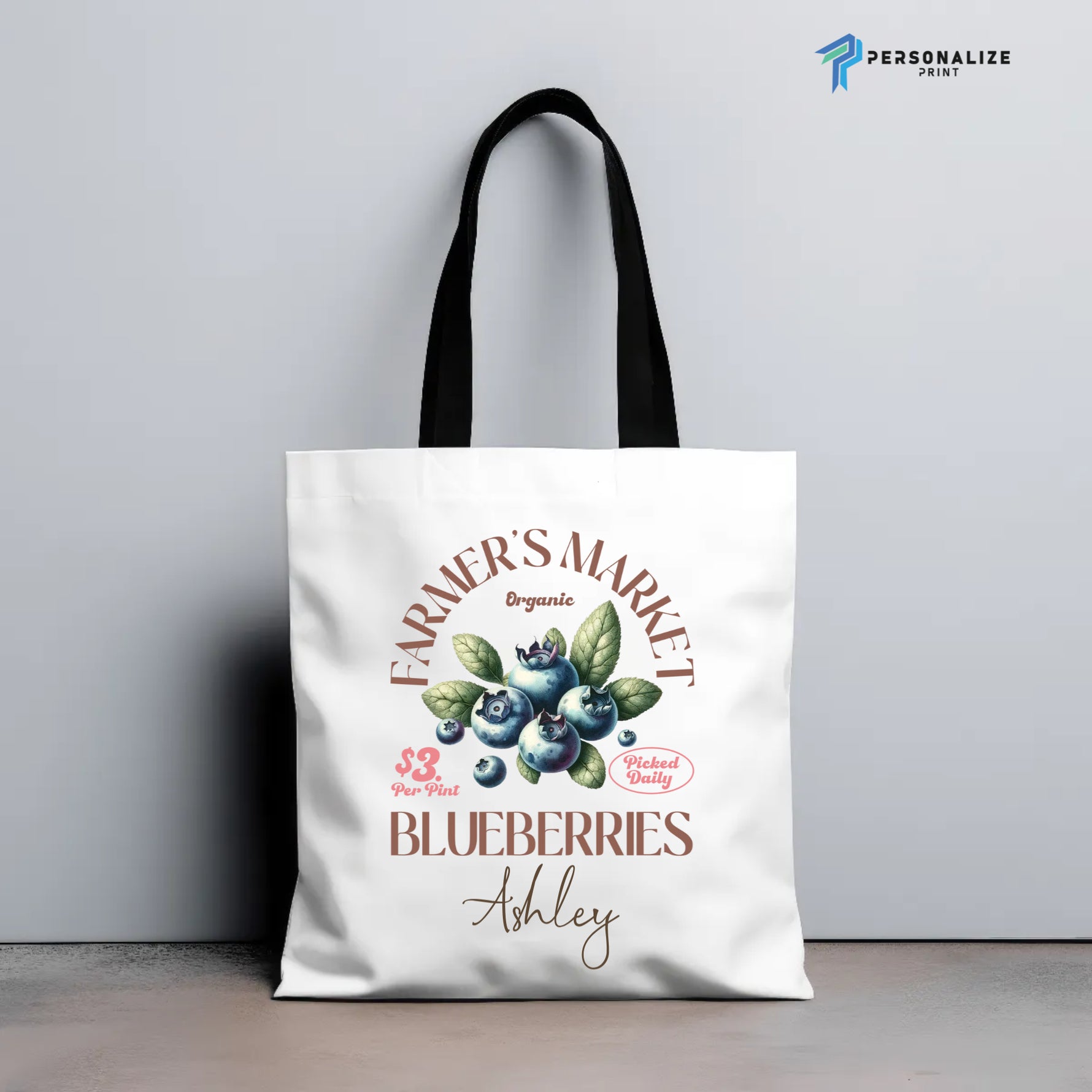 Personalized Fruit Design Add Name Tote Bag, Custom Name Tote Bag -  Tote Bag AOP