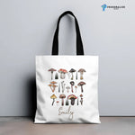 Personalized Mushroom Design Custom Name Tote Bag -  Tote Bag AOP Personalize Print