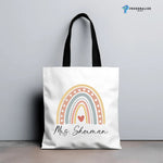 Rainbow Design Custom Name Tote Bag,Personalized Gift -  Tote Bag AOP Personalize Print