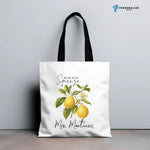 Personalised Vintage Fruit Custom Name Tote Bag Teacher -  Tote Bag AOP Personalize Print