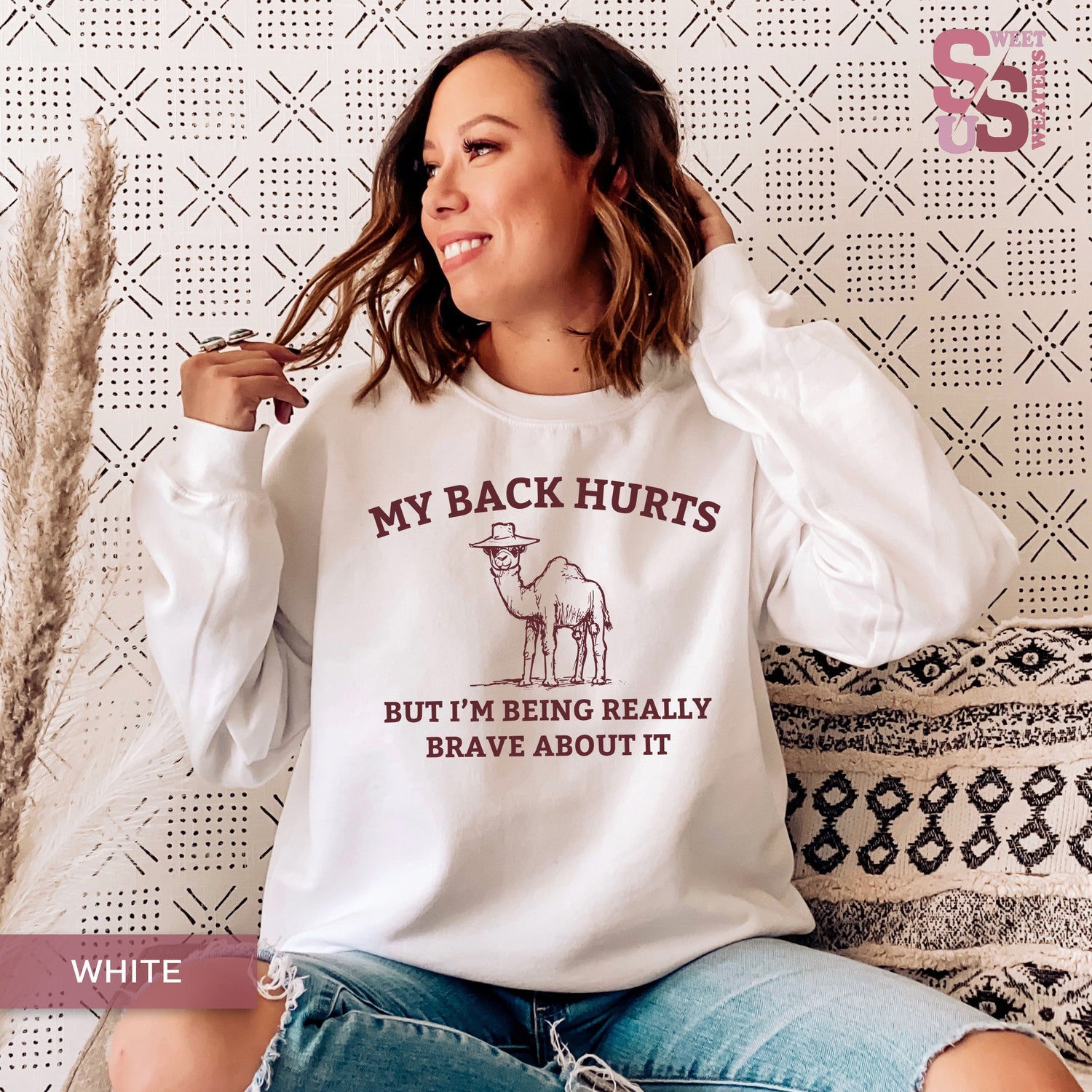 My Back Hurts Meme Funny Shirts, Camel Sweatshirt Womens