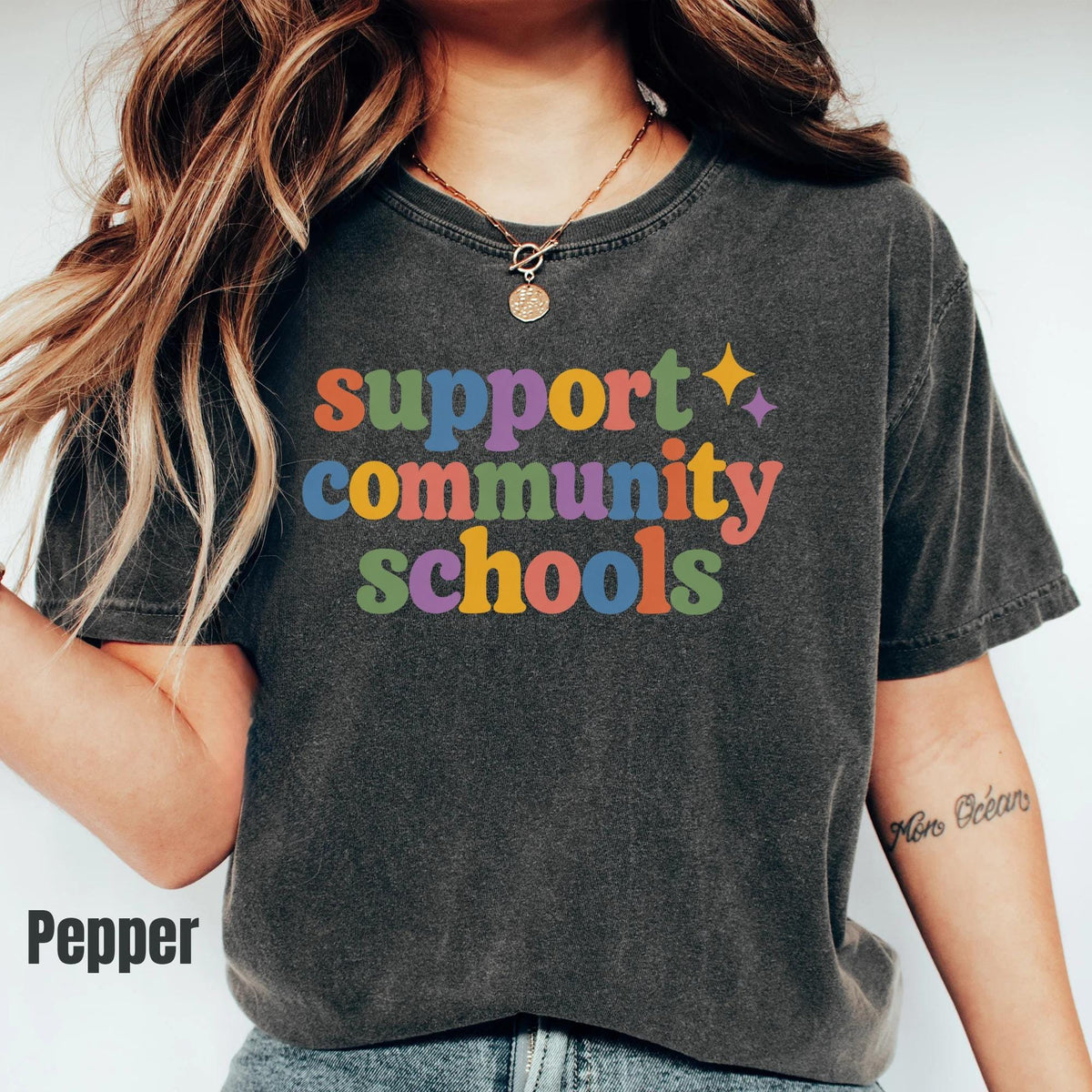 Support Public Schools Shirt, Comfort Colors Education Advocate Teacher Spirit Community Staff Apparel