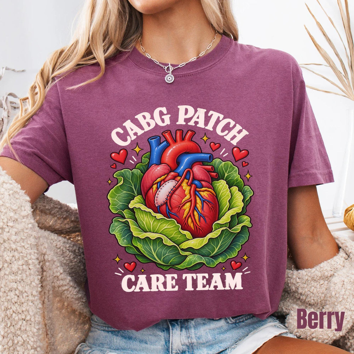 Cabbage Patch Nurse Comfort Colors CABG Care Team Shirt, Cardiac Surgery ICU Registered Professional Uniform