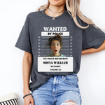 Personalized Wanted by Police Funny Shirt -  Unisex T-Shirt Personalize Print