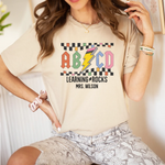 Personalized ABCD Teacher Name Shirt -  Unisex T-Shirt Personalize Print