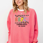 Personalized Abcd Teacher Sweatshirt -  Comfort Colors Sweatshirt Personalize Print