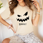 Personalized Halloween Pumpkin Face Shirt -  Unisex T-Shirt Personalize Print