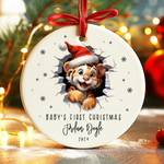 Personalized Baby's First Christmas Ceramic Ornament -  Christmas Ornaments Personalize Print