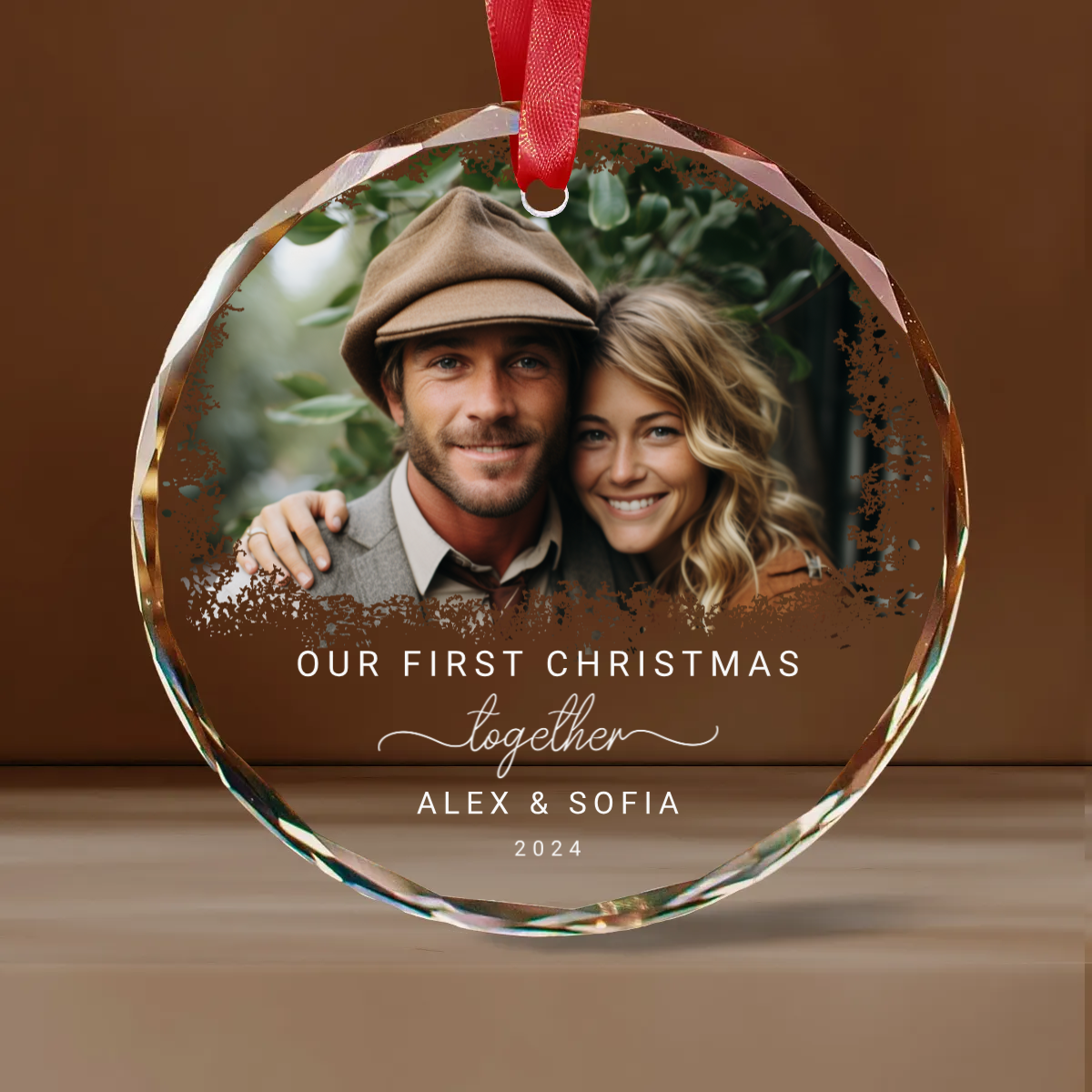 Personalized Our First Christmas Married Glass Ornament -  Christmas Ornaments