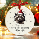 Personalized Baby's First Christmas Ceramic Ornament -  Christmas Ornaments Personalize Print