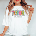 Custom Grade Teacher Shirt, Dalmatian Design -  Comfort Colors Tee Personalize Print